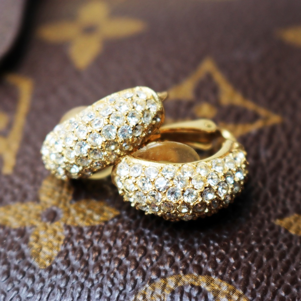 ⚜️ Vintage Christian Dior© Clear Crystal Earrings - Picture 16 of 16